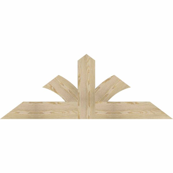 Ekena Millwork Richland Rough Sawn Timber Gable Bracket, Douglas Fir, 60"W x 22"H x 2"D x 6"F, 9/12 Pitch GBW060X22X0206RIC00RDF - main